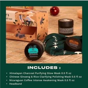 The Body Shop Slather & Glow Face Mask and a Headband Trio Gift Set